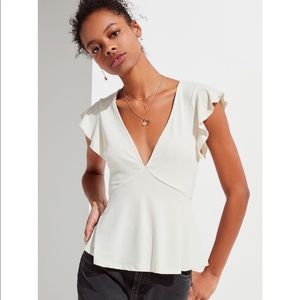 Urban outfitters flowy white top never worn